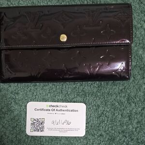 Louis Vuitton Vernis Patent Wallet in Deep Plum